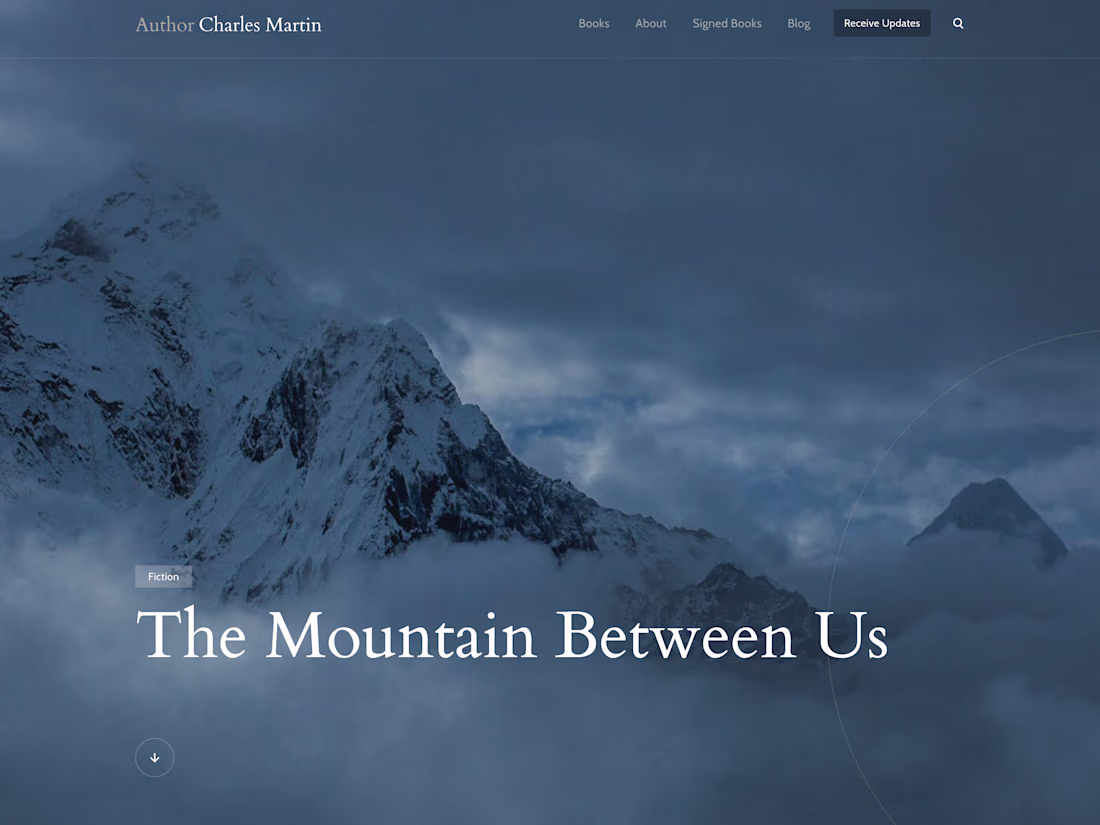 Cover image for Author Website for New York Times Bestseller Charles Martin