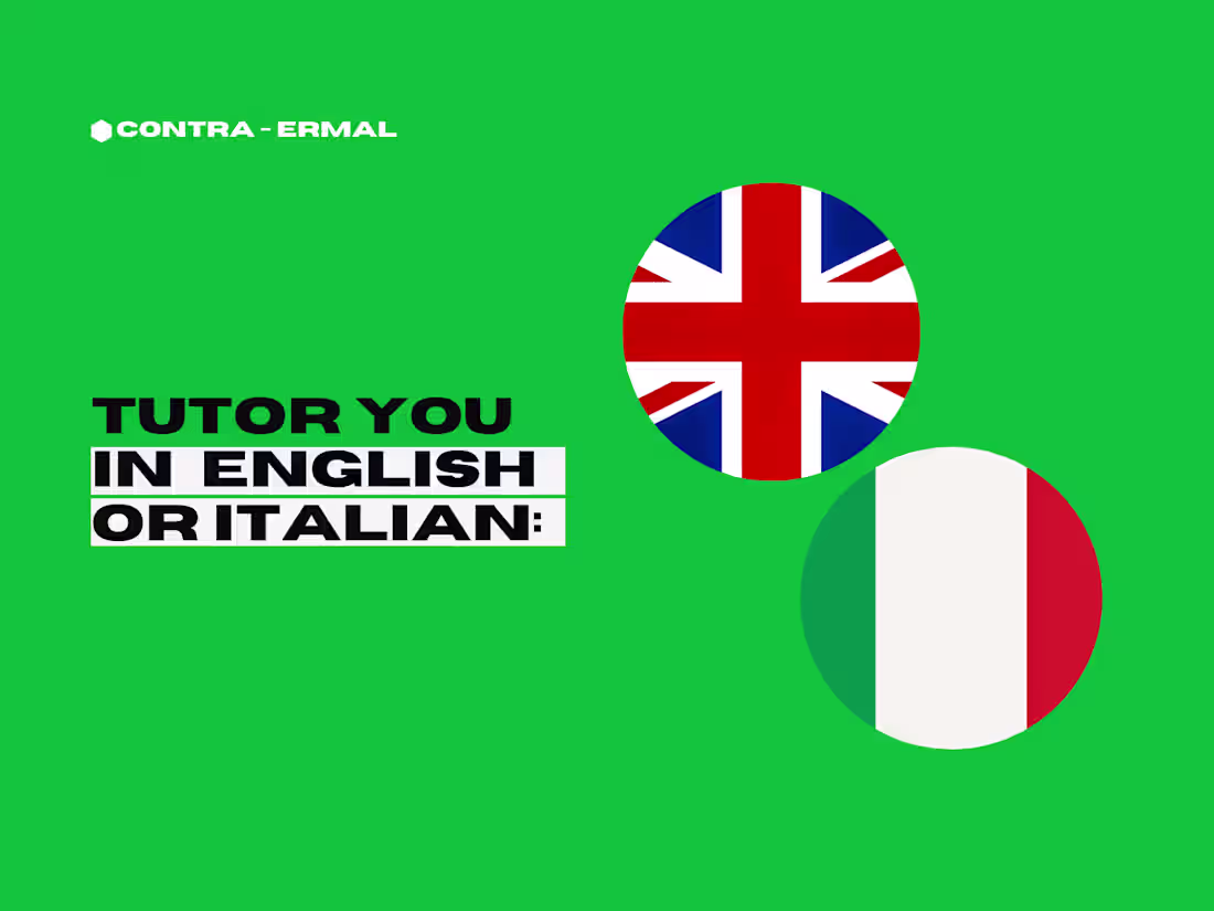 Cover image for Tutoring in Italian & English
