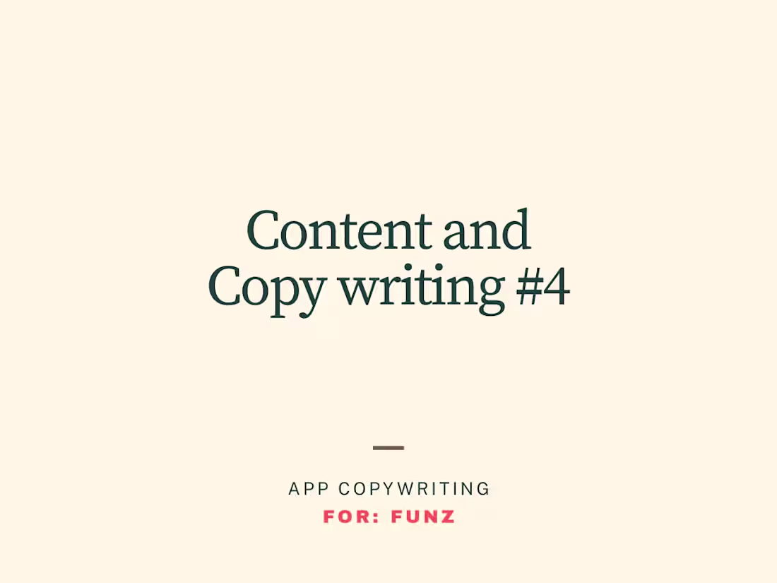Cover image for FunZ App Copywriting & Brand Messaging
