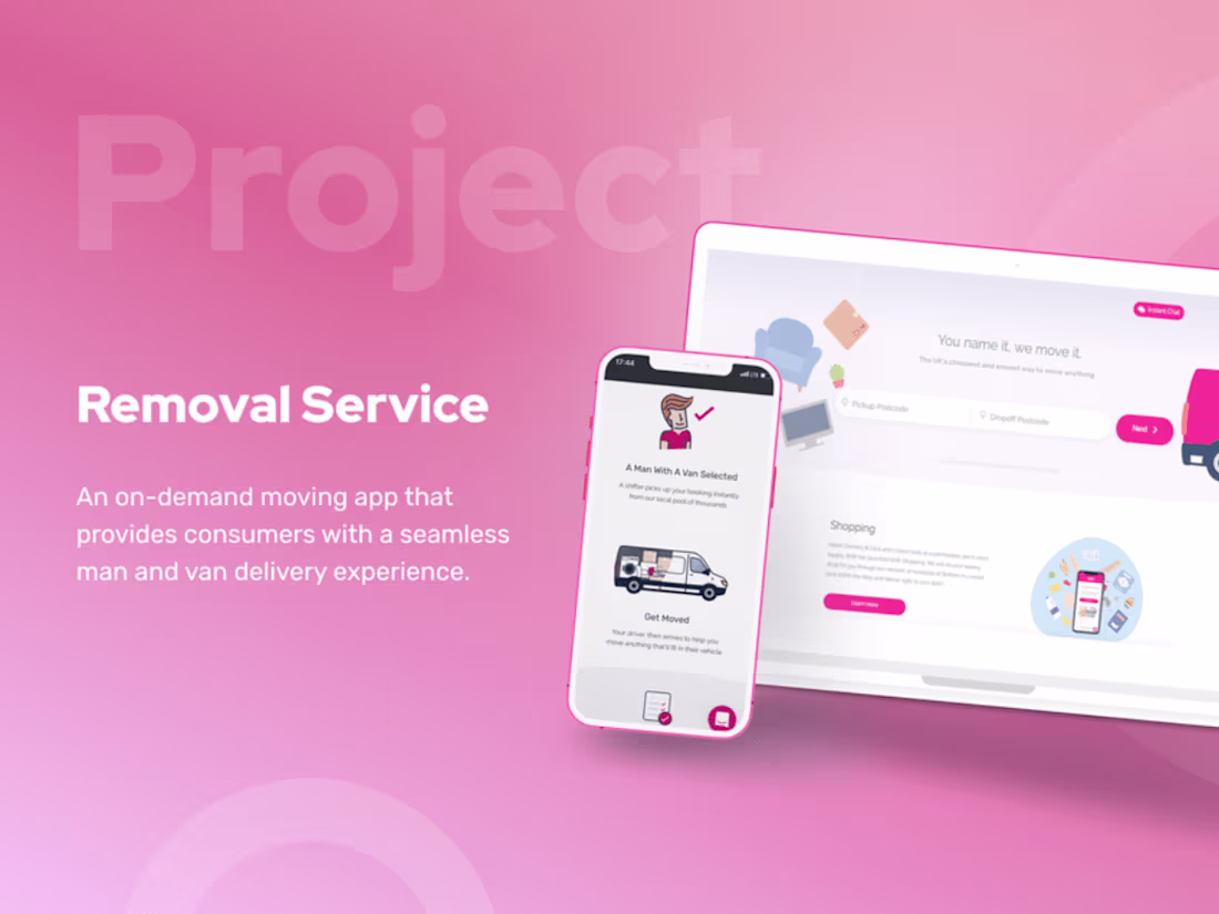 Cover image for Shift -Multifunctional on-demand delivery service app for divers