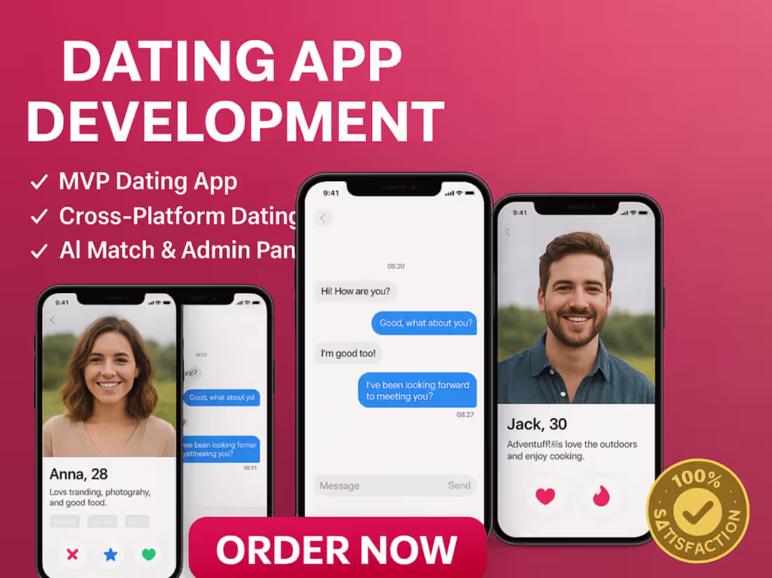 Cover image for Dating app like Tinder or Bumble using Flutter 