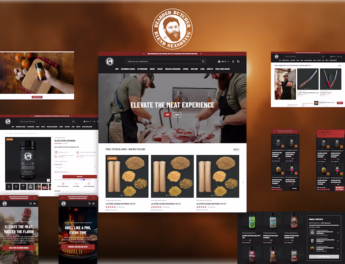 Cover image for Bearded Butchers Full eCommerce Website Revamp