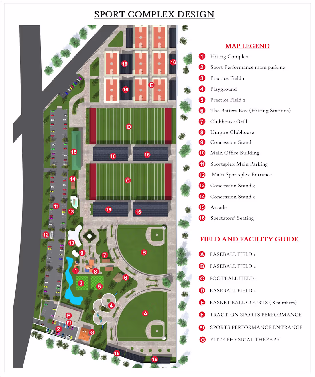 Cover image for Sport Complex Facility for TRACTION, USA