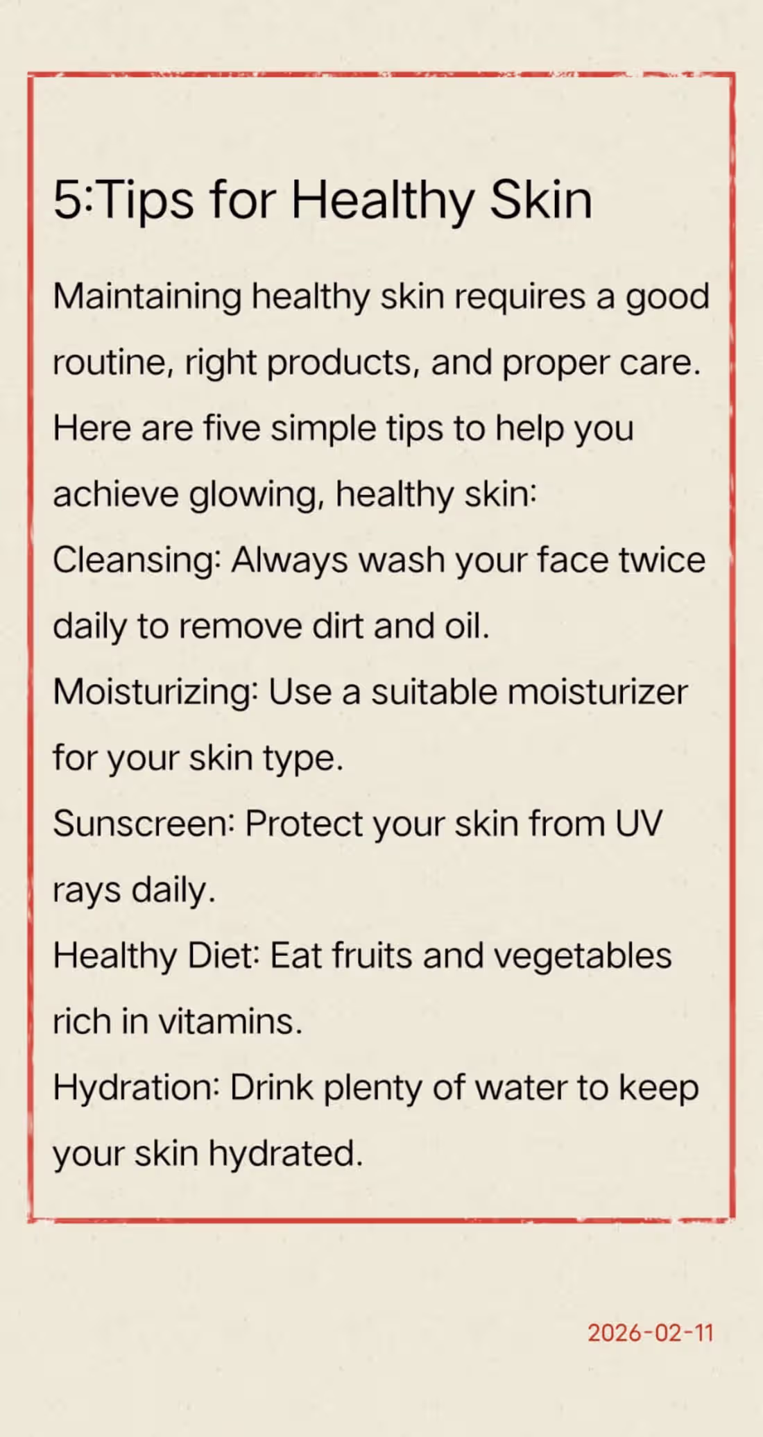 Cover image for ''skincare blog sample-5 Tips for