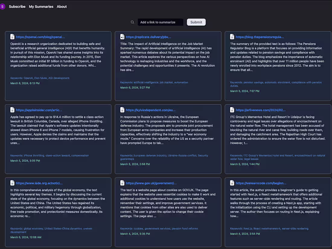 Cover image for Summarly: get quick summaries on-the-go!