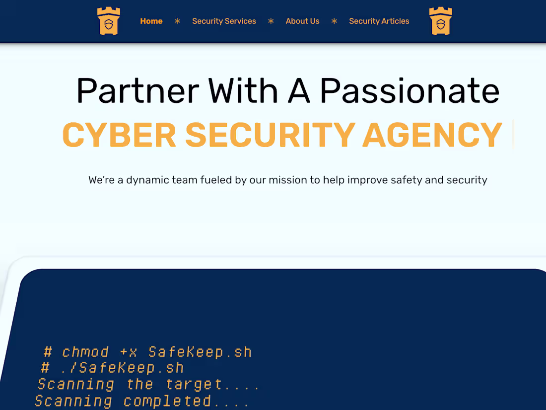 Cover image for SafeKeep Cyber Security Risk Assessment