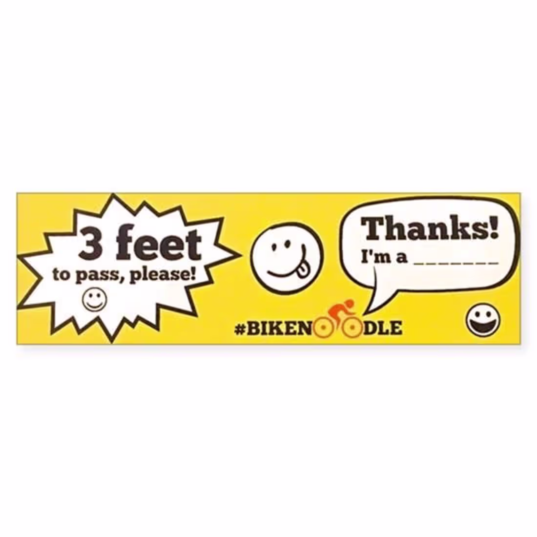 Cover image for 3-Feet to Pass Sticker, plus a Shared Street Sign