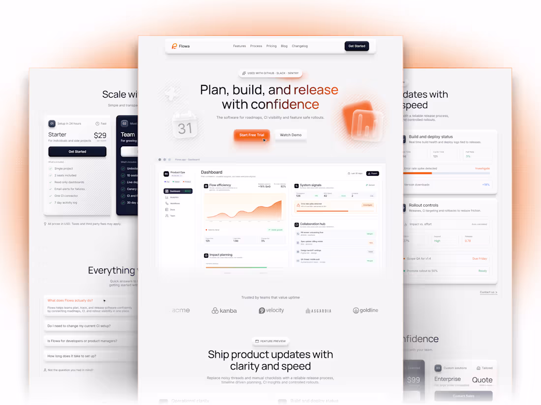 Cover image for Flowa - Premium SaaS Website