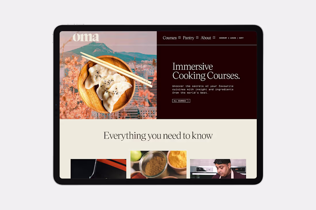 Cover image for Website Development for Oma Kitchen