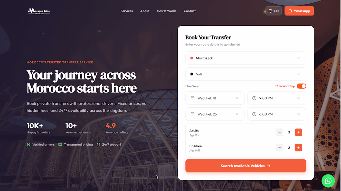 Cover image for Website + Booking System | Next.js