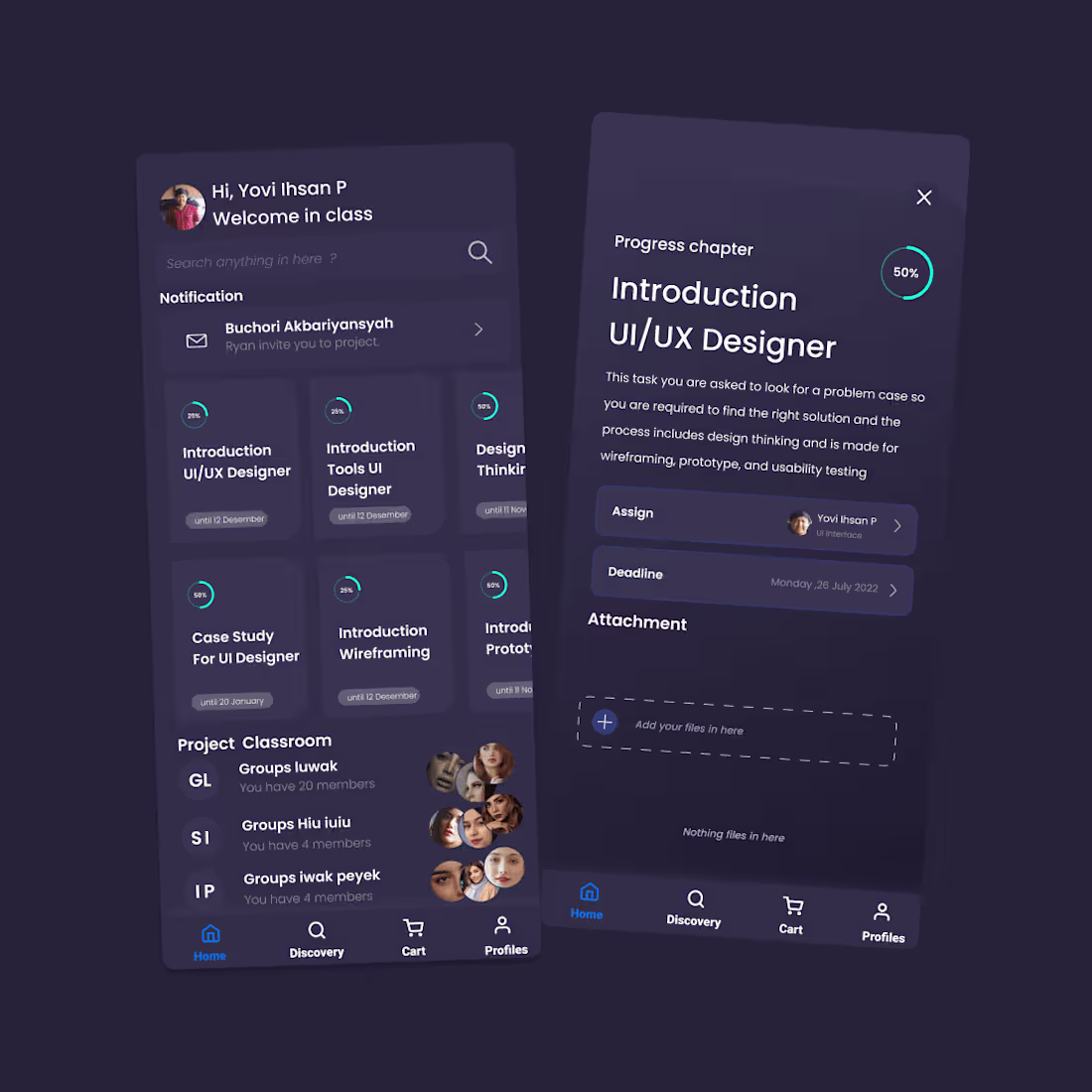 Cover image for UI Designer : Mobile App for Education and Notes