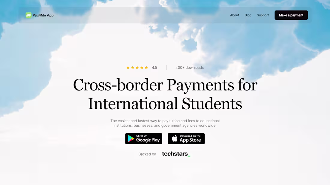 Cover image for Redesign of pay4me landing page