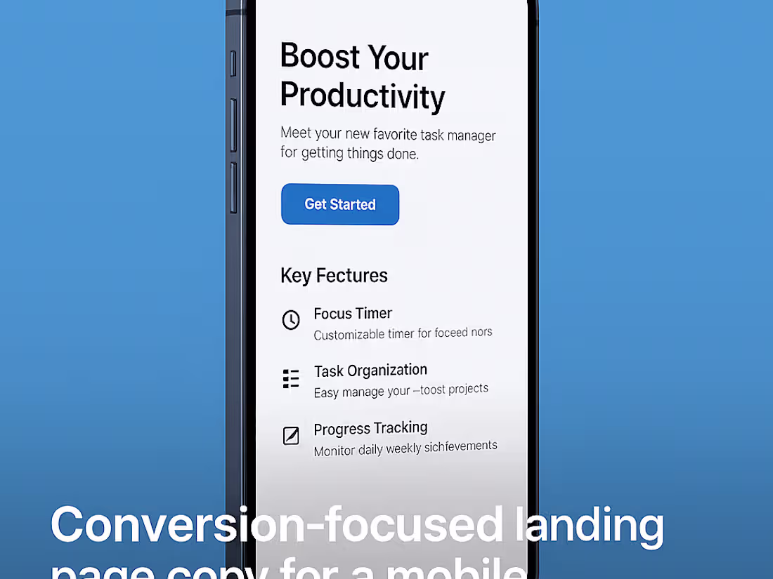 Cover image for Conversion-focused Landing Page Copy for FocusPal