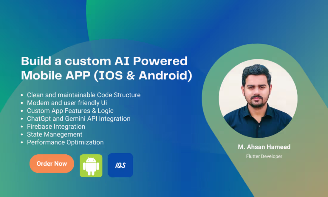 Cover image for Build a custom AI Powered Mobile Apps (IOS & Android)