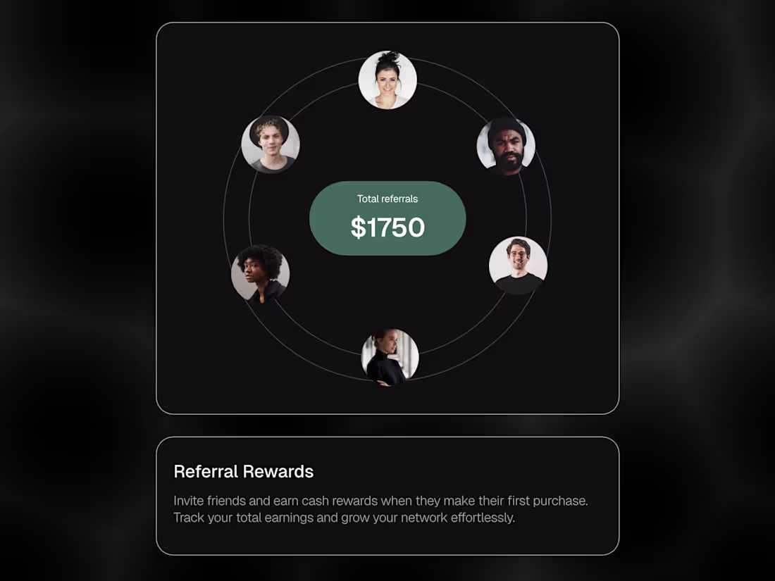 Cover image for Animated Referral Rewards Card Feature