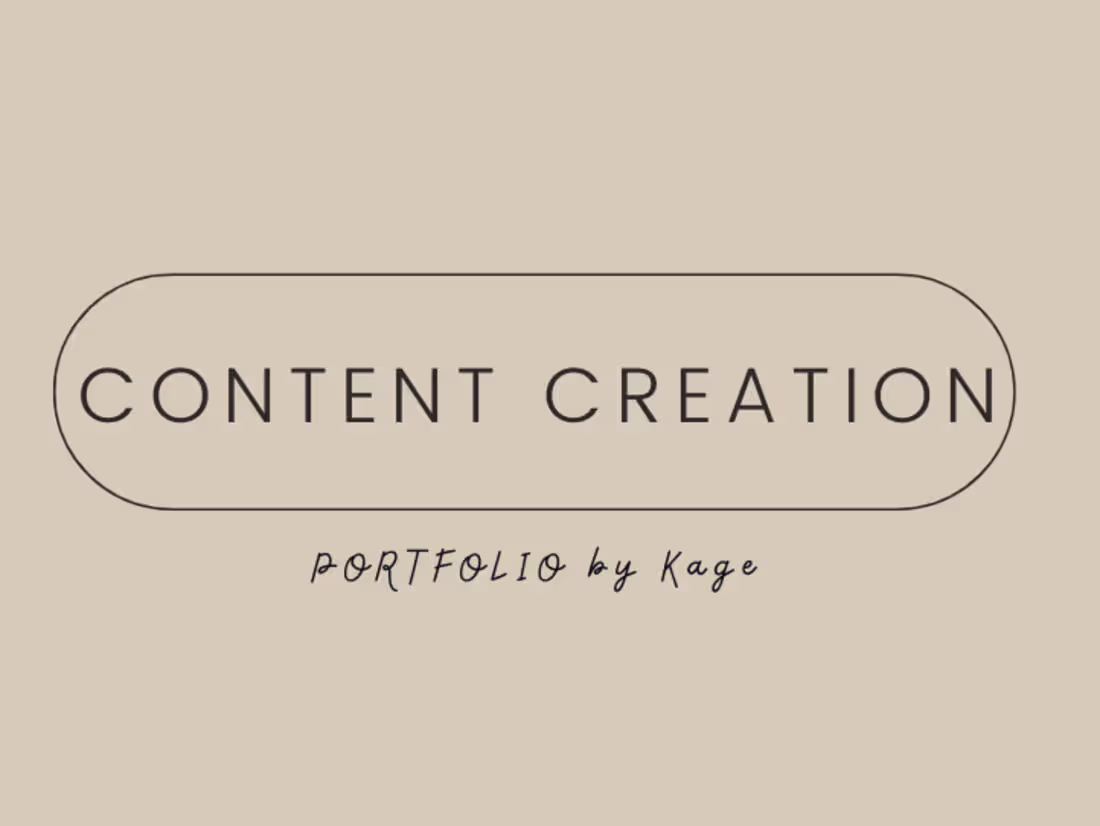 Cover image for Content Creation Portfolio
