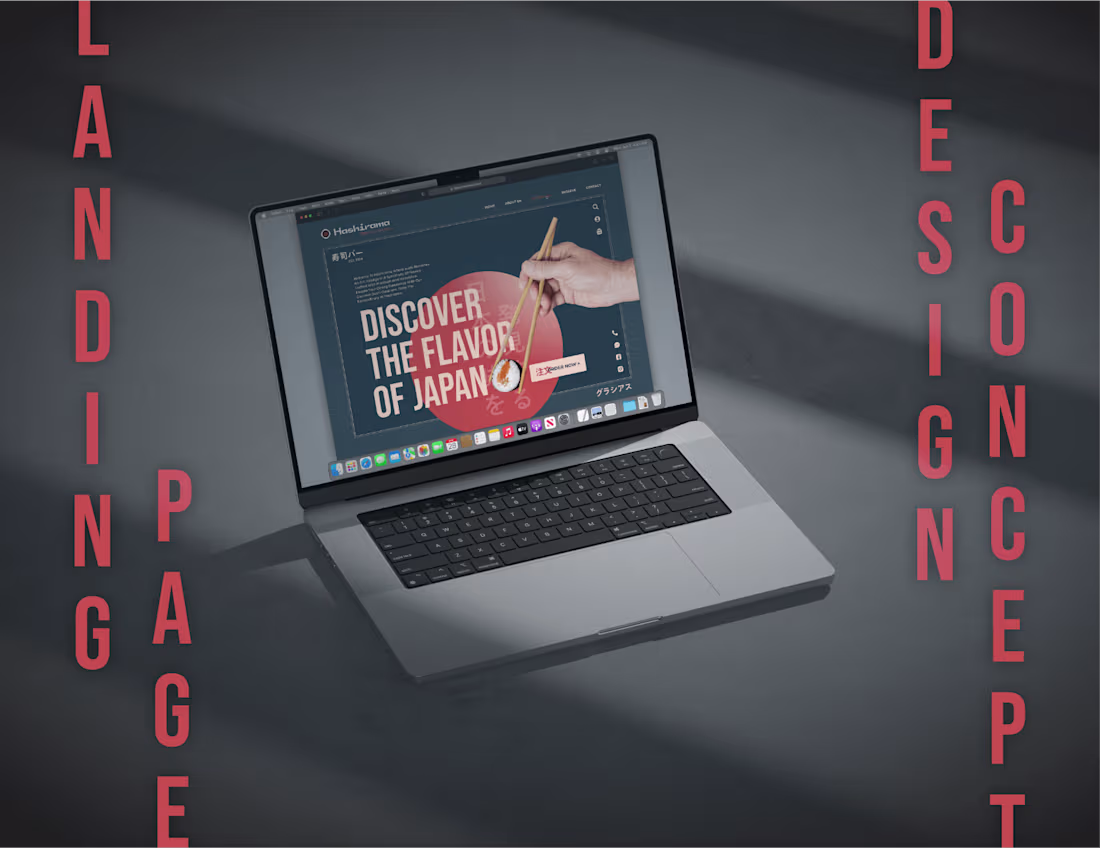 Cover image for Hashirama Sushi Bar — Concept Landing Page Design