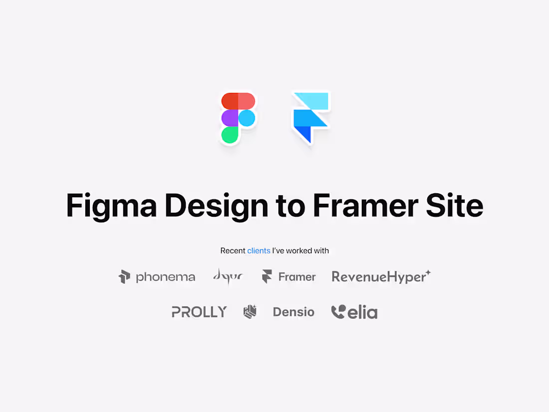 Cover image for Figma Design to Framer Website