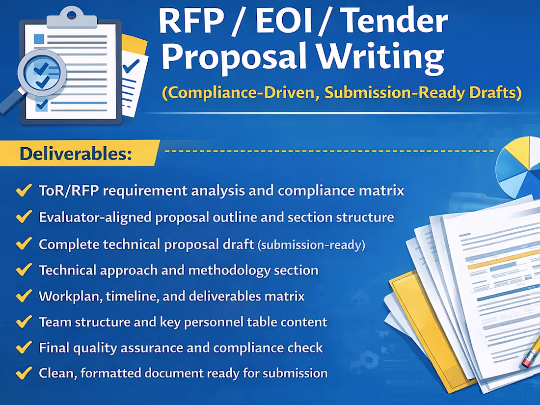 Cover image for RFP / EOI / Tender Proposal Writing