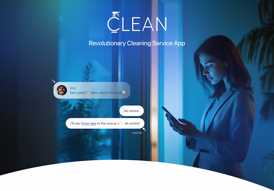Cover image for CLEANING SERVICE APP | DESIGN UI UX | MOBILE APP |
