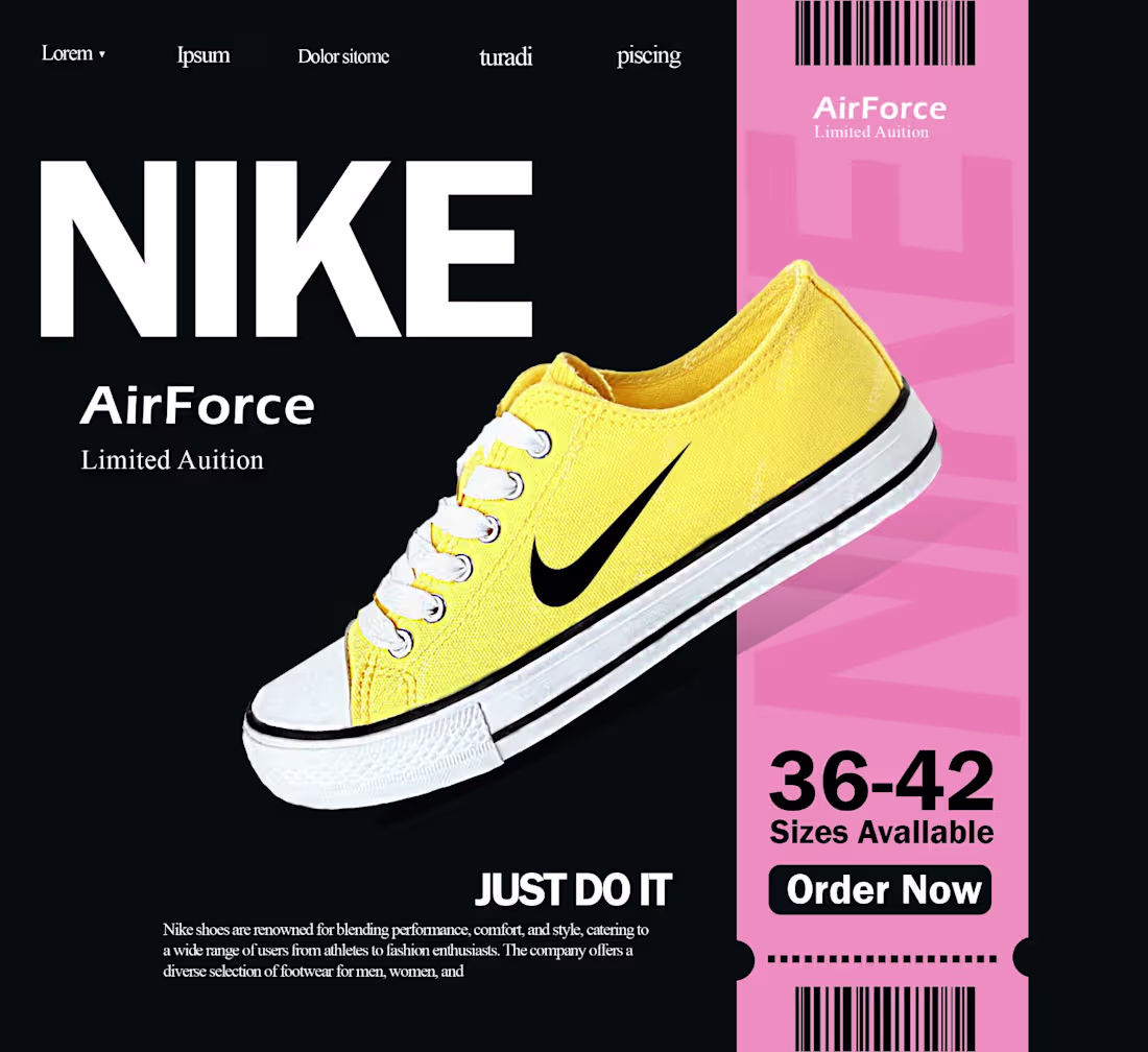 Cover image for modern shoes design .