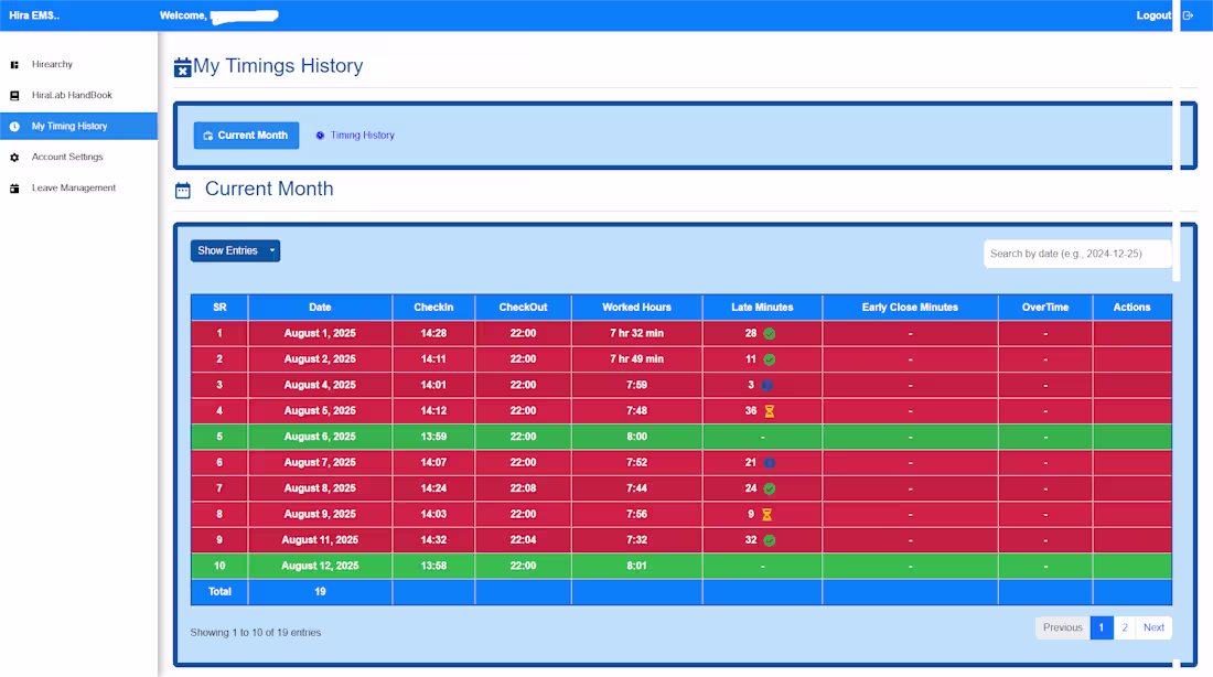 Cover image for Employee Management System (EMS)

Developed a