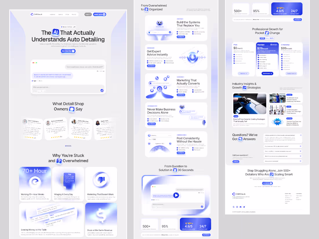 Cover image for ChipOne.ai Landing Page Redesign