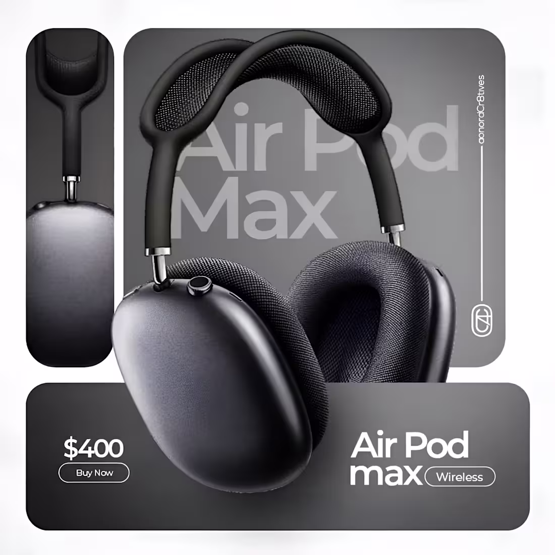 Cover image for Premium AirPods Max Ad Design
