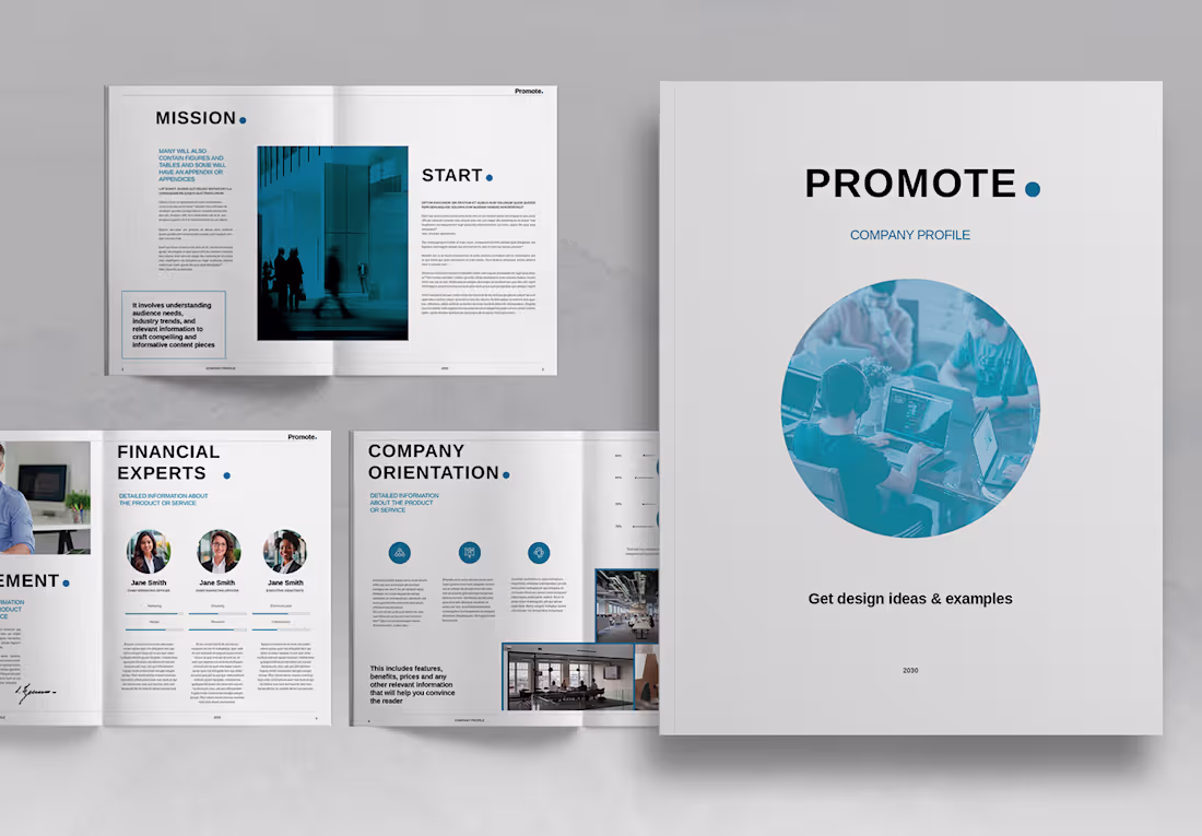 Cover image for Blue Company Profile Brochure
