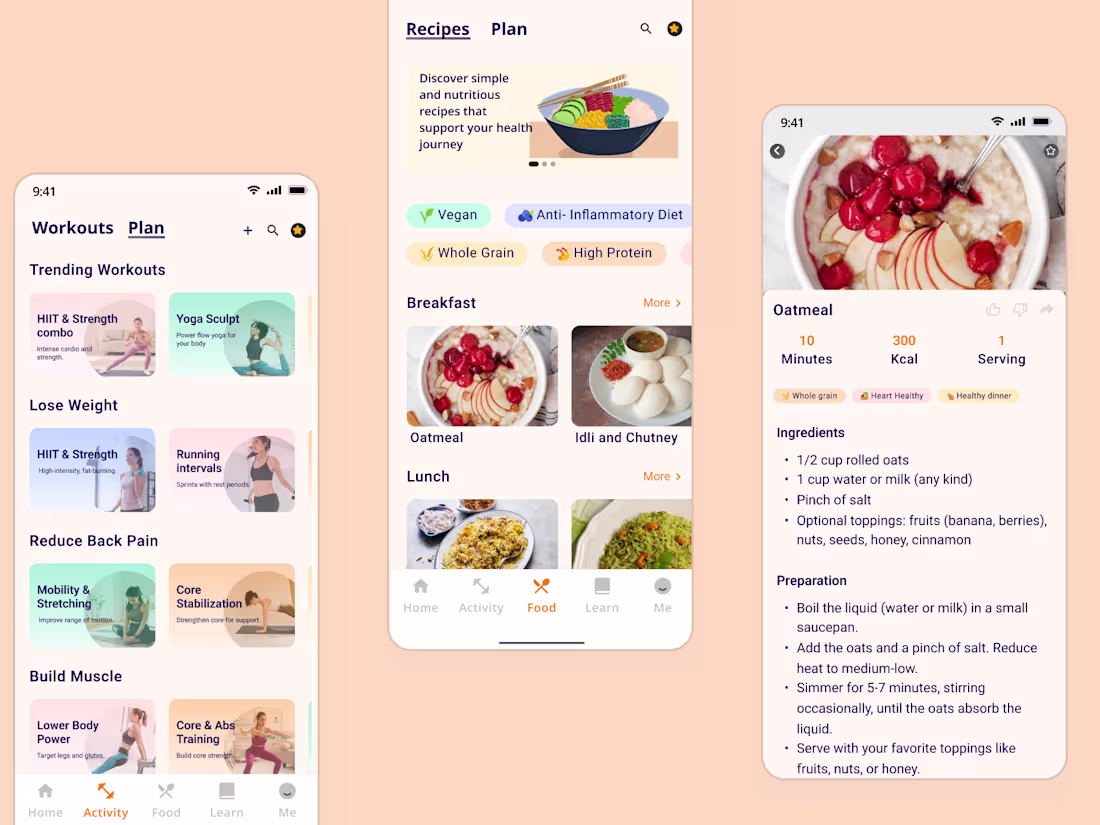 Cover image for ZenFit - Empowering Health & Wellness Mobile App Design