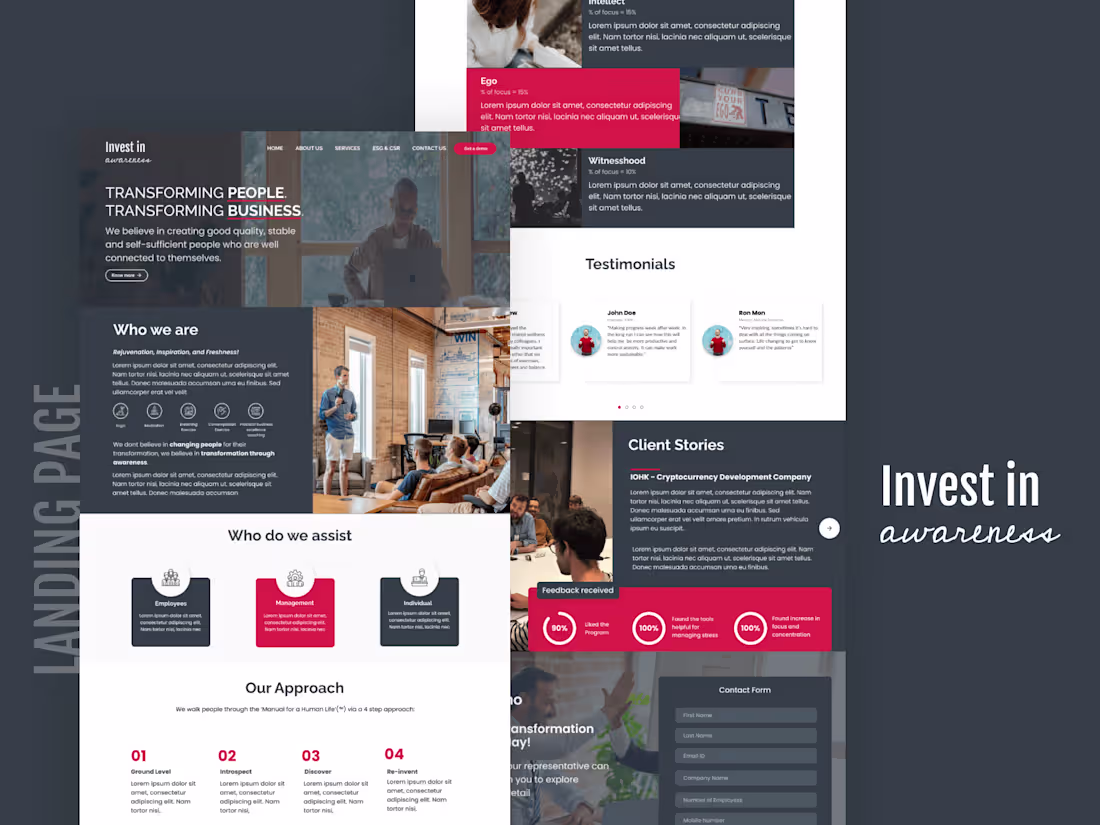 Cover image for Landing Page Design for Meditation Service