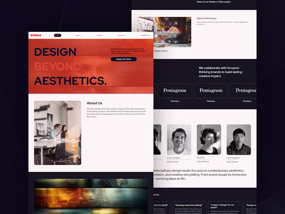 Cover image for Digital Agency Website Design