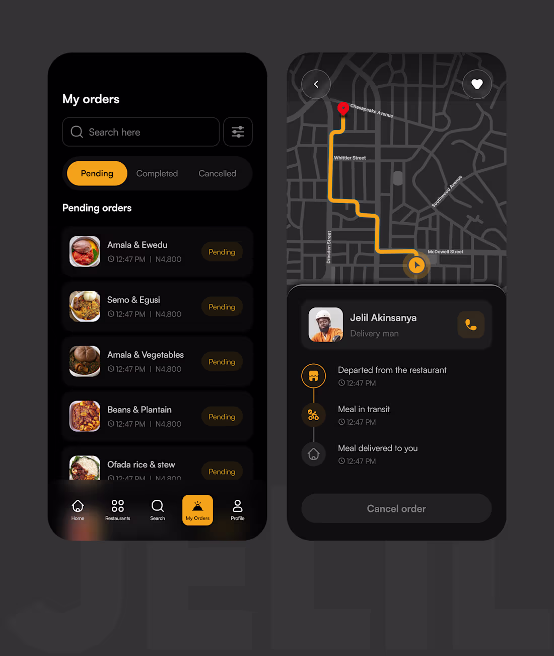 Cover image for Food Delivery App — UI/UX