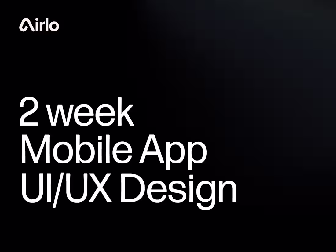 Cover image for 2-Week Mobile App UI/UX Design