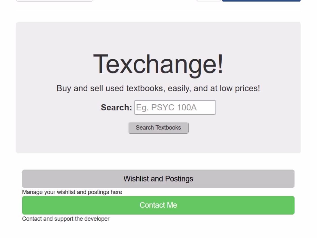 Cover image for Texchange · First App!