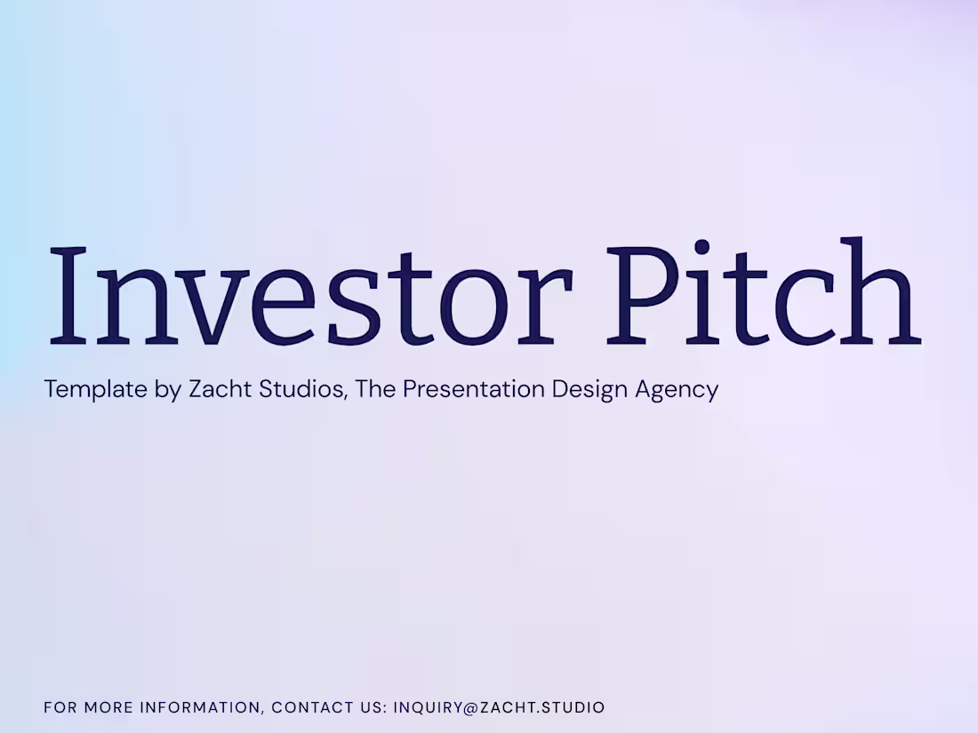 Cover image for Investor Pitch Template