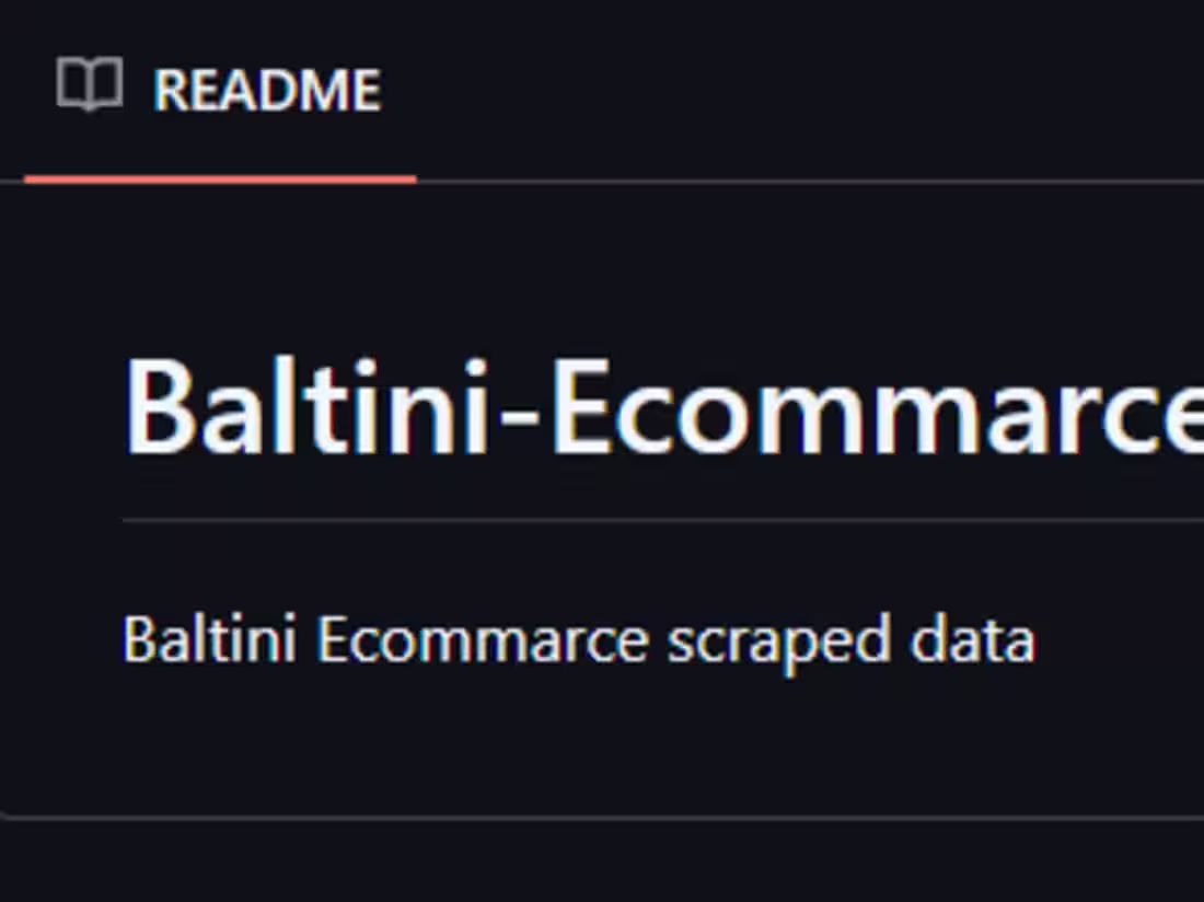 Cover image for Baltini-Ecommarce-scraped-data