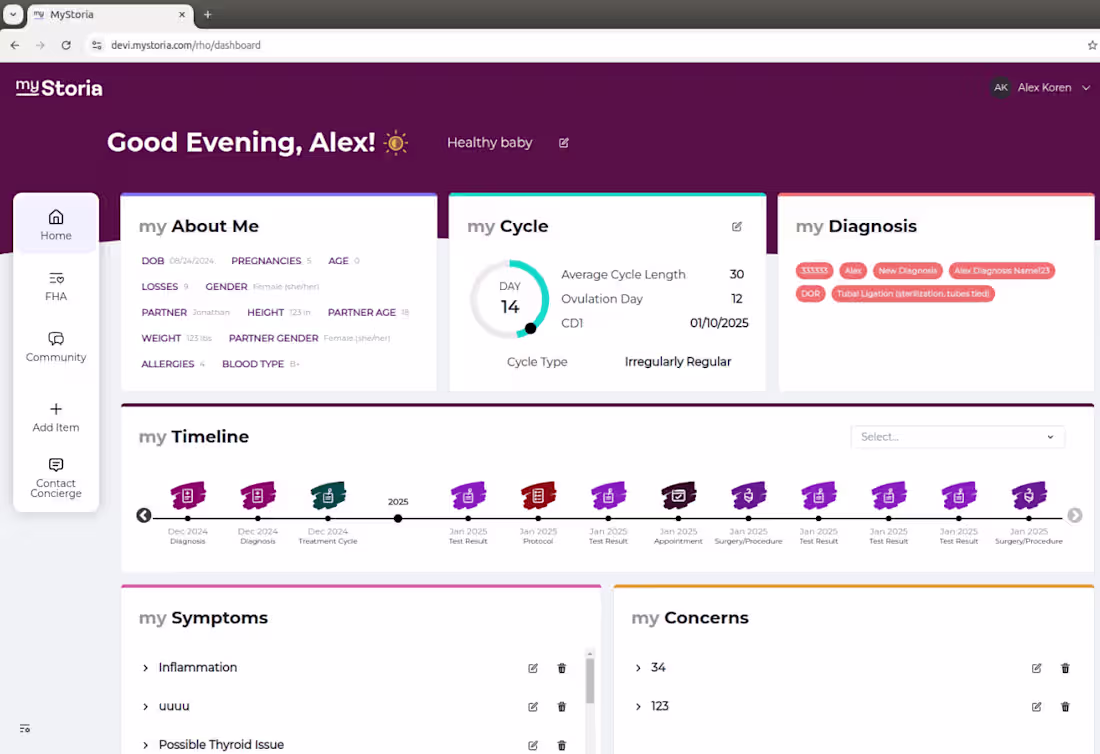 Cover image for MyStoria (Fertility Healthcare)