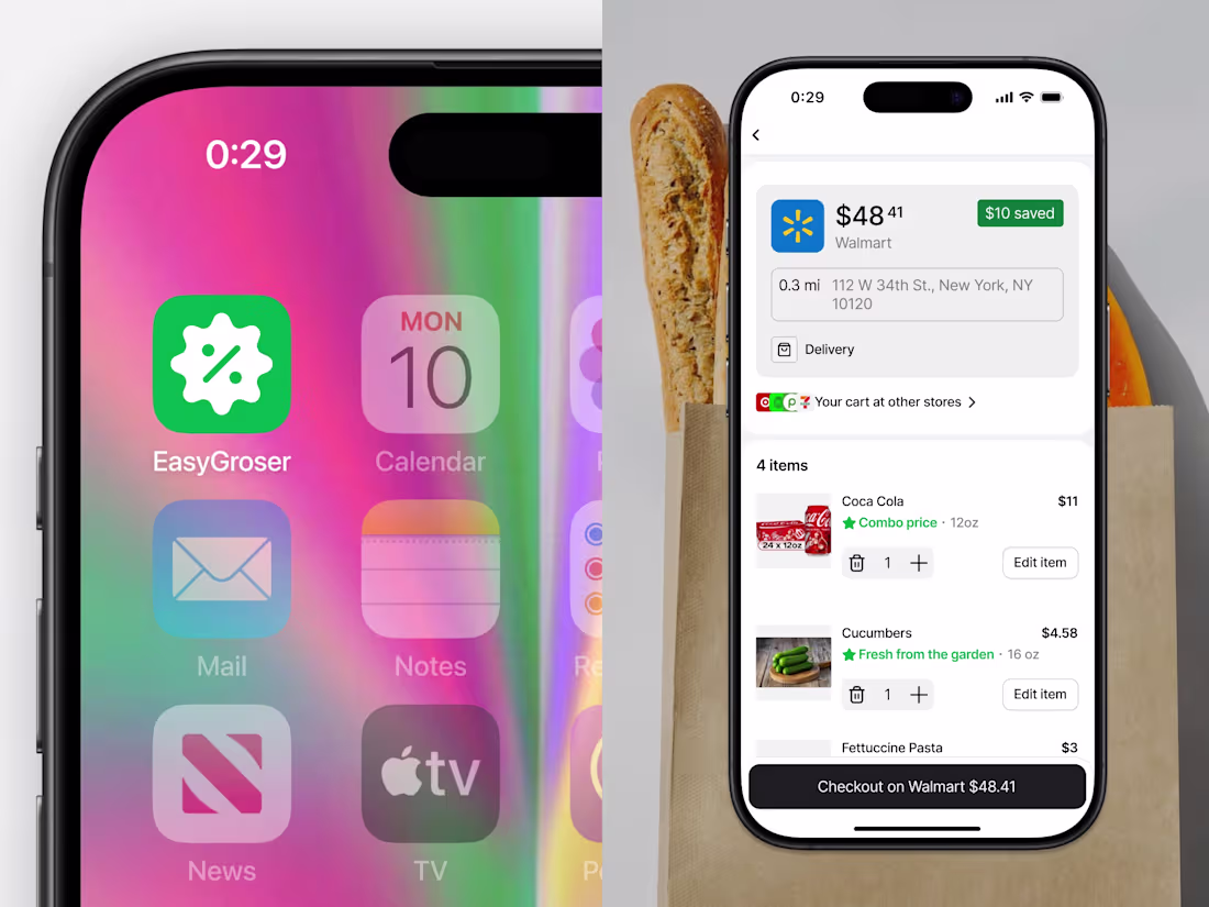 Cover image for EasyGrocer. A 0→1 grocery product built around savings and t...