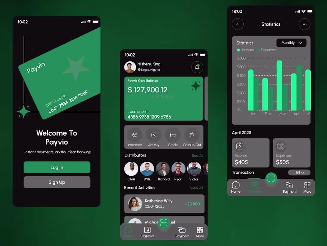 Cover image for Payvio Fintech App Ui