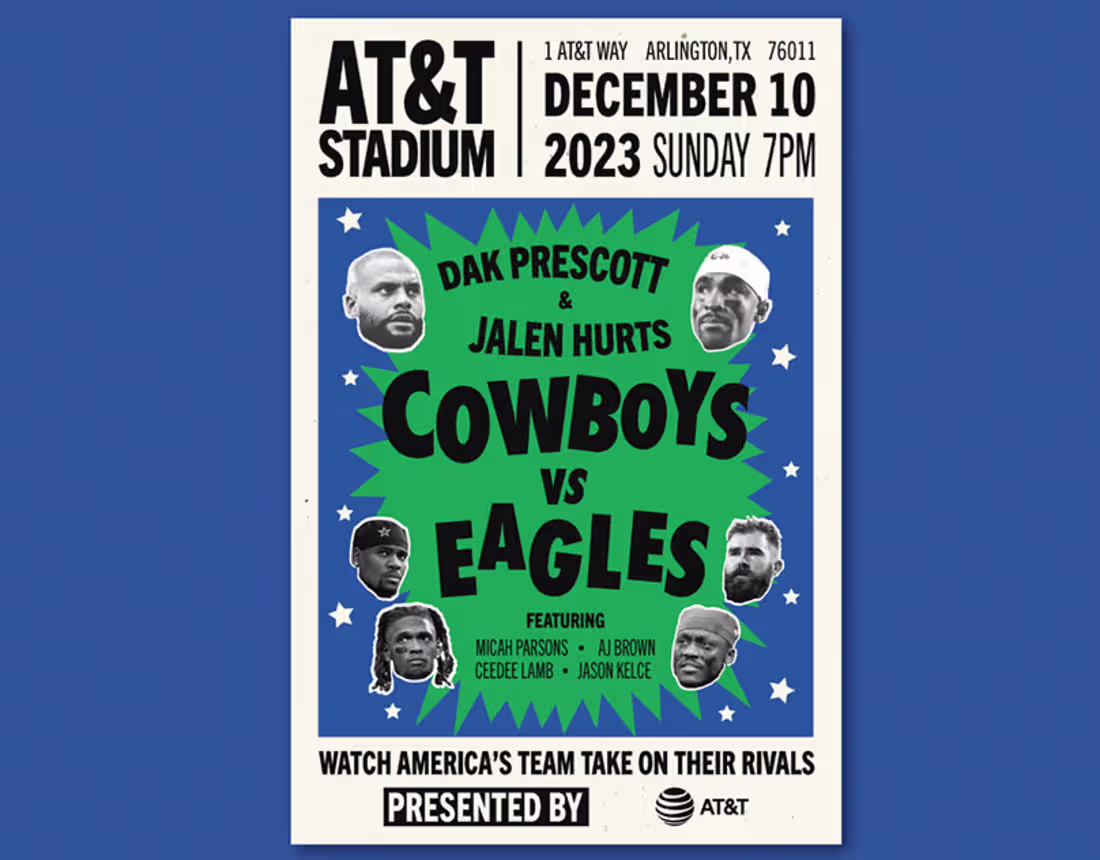 Cover image for Cowboys vs Eagles Poster :: Behance
