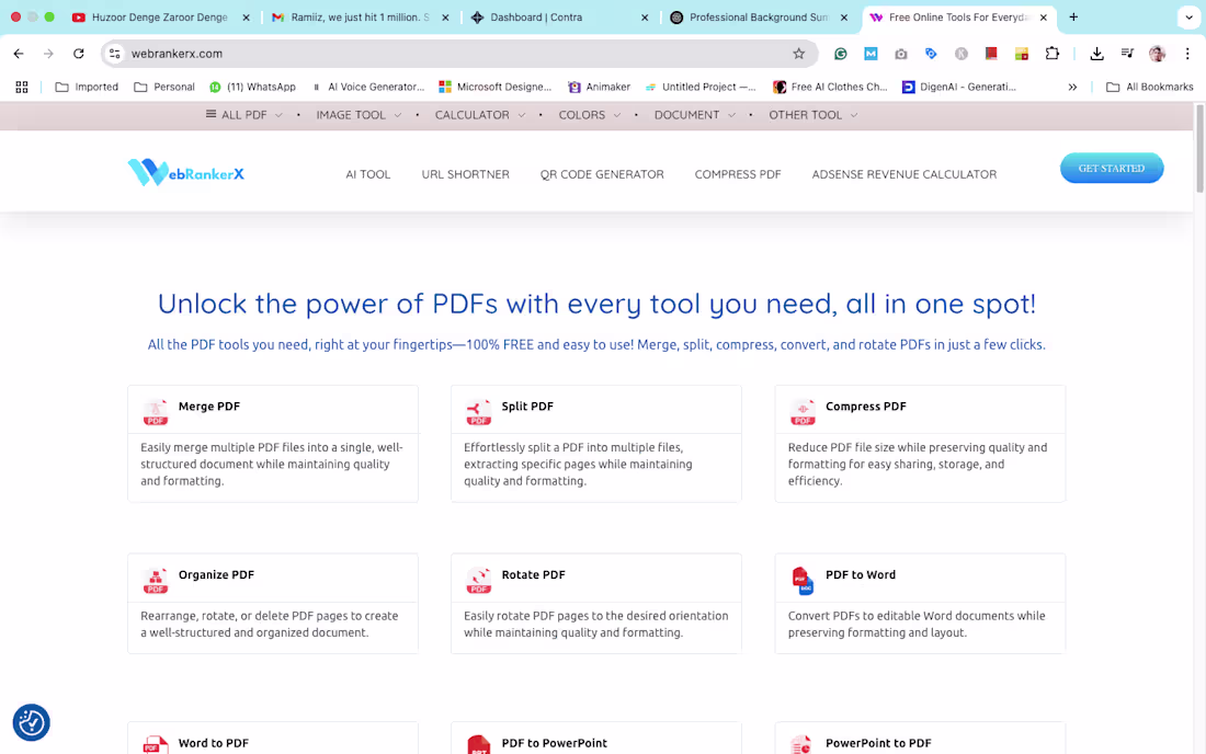Cover image for WebRankerX – SEO Tool Website Development & Branding