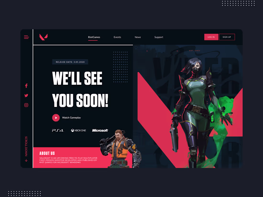 Cover image for Valorant UI Design Concept | Rish Designs