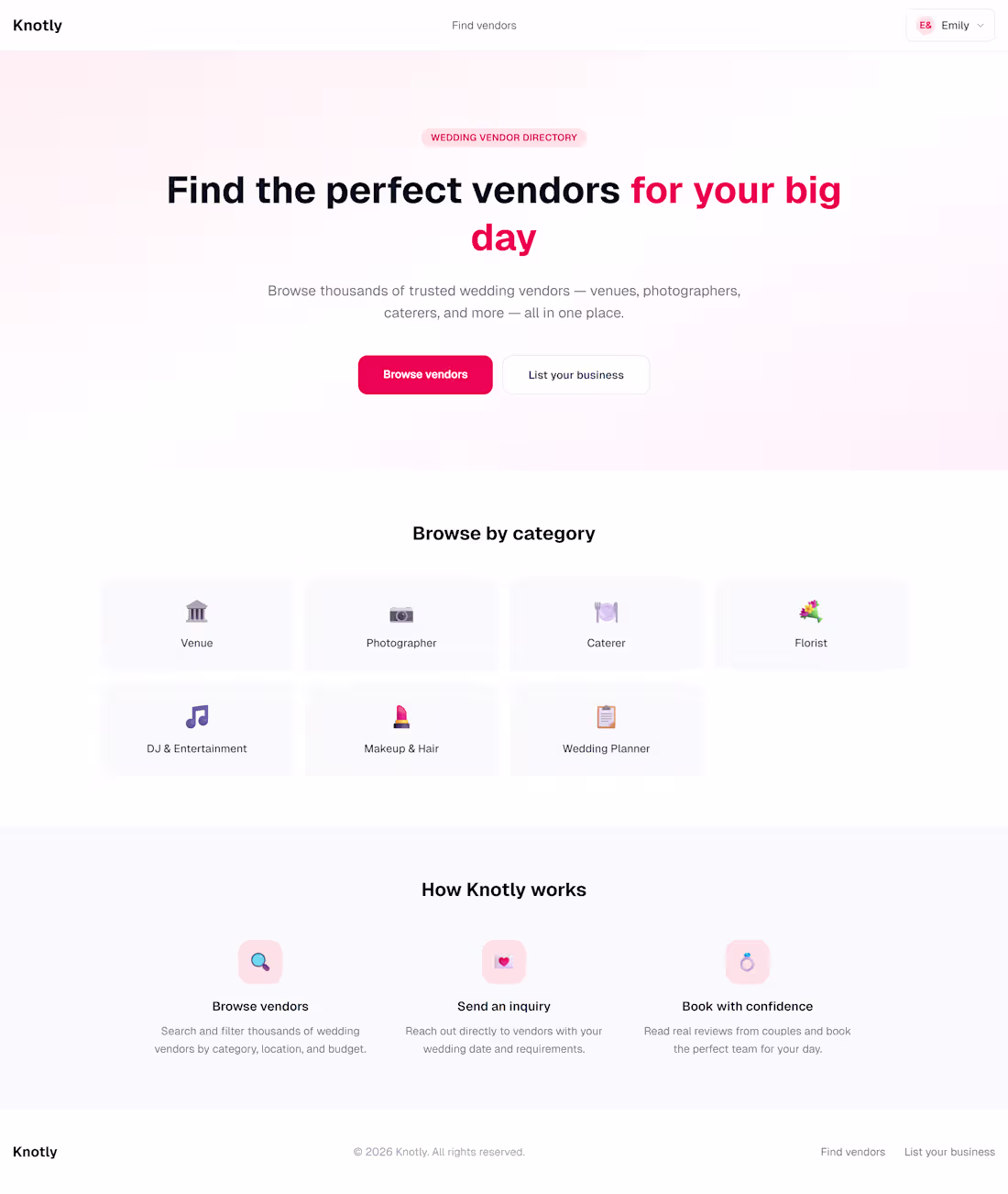 Cover image for Problem Statement
Wedding planning is fragmented.