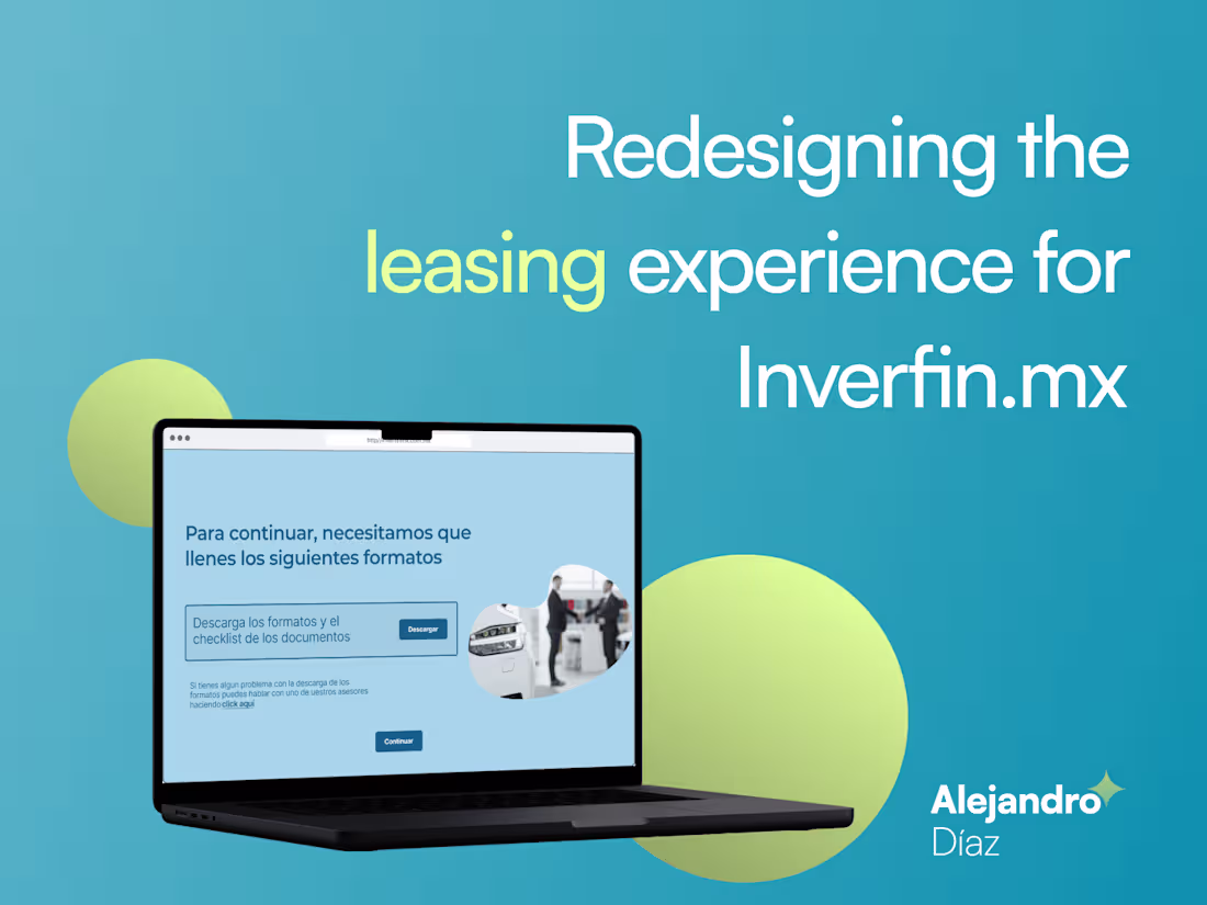 Cover image for Redesigning the Leasing Experience for Inverfin