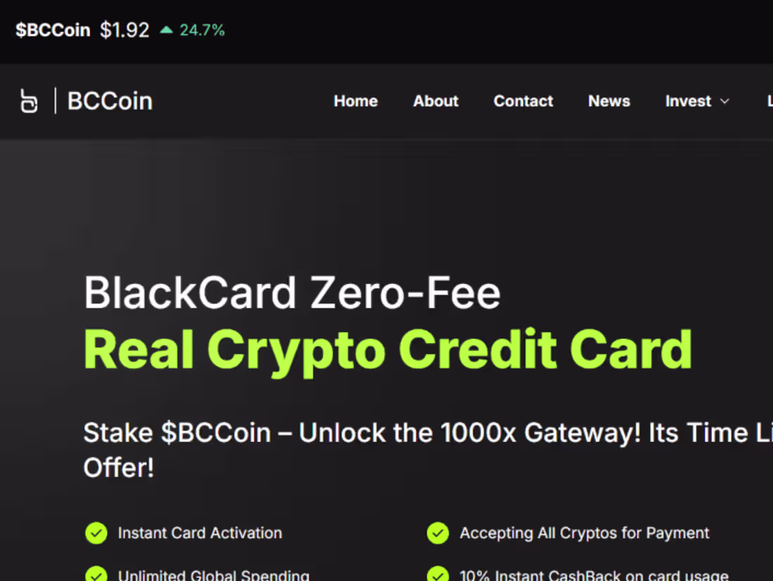Cover image for BlackCardCoin | Home