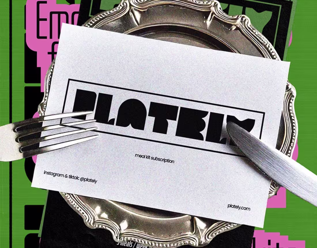 Cover image for PLATELY meal kit subscription /branding/