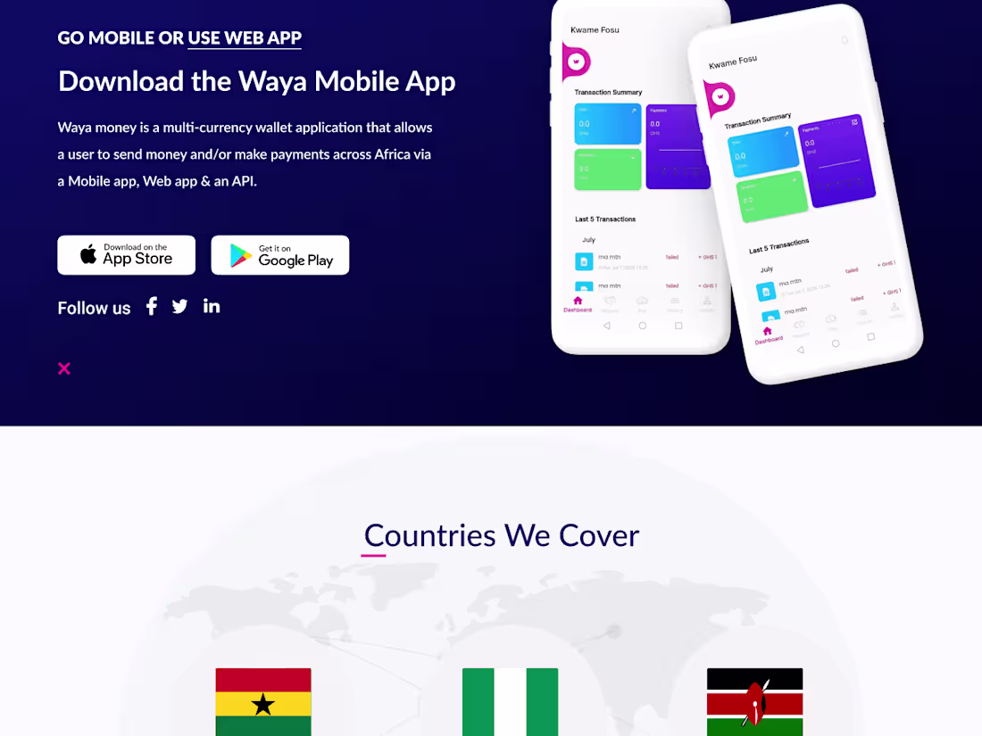 Cover image for Waya Money App