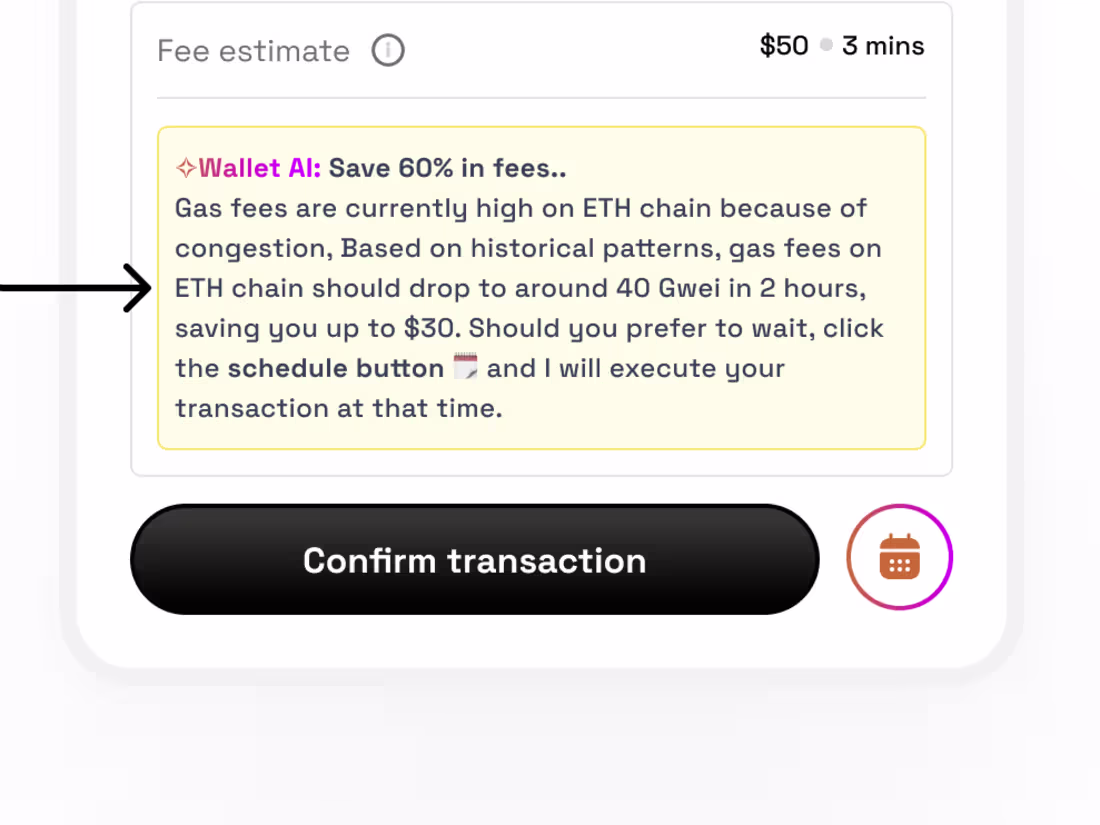 Cover image for Wallet AI - Saving fees