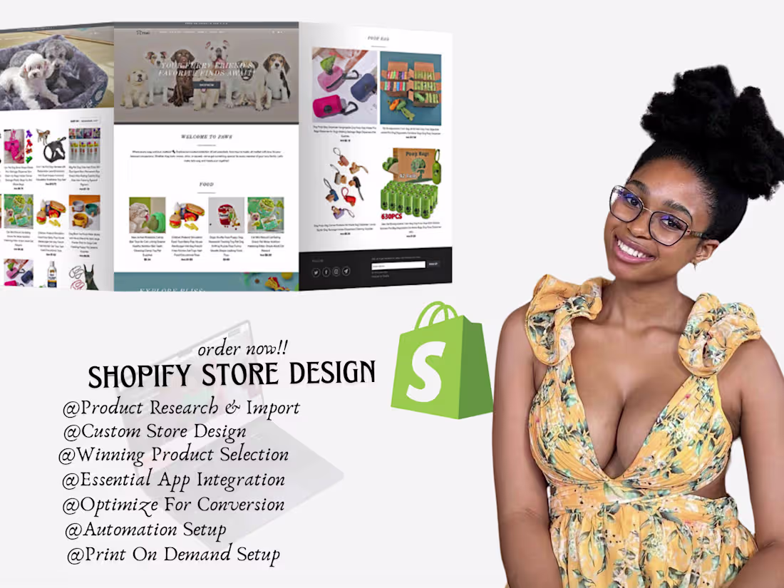 Cover image for Shopify Store Design and dropshipping Optimization